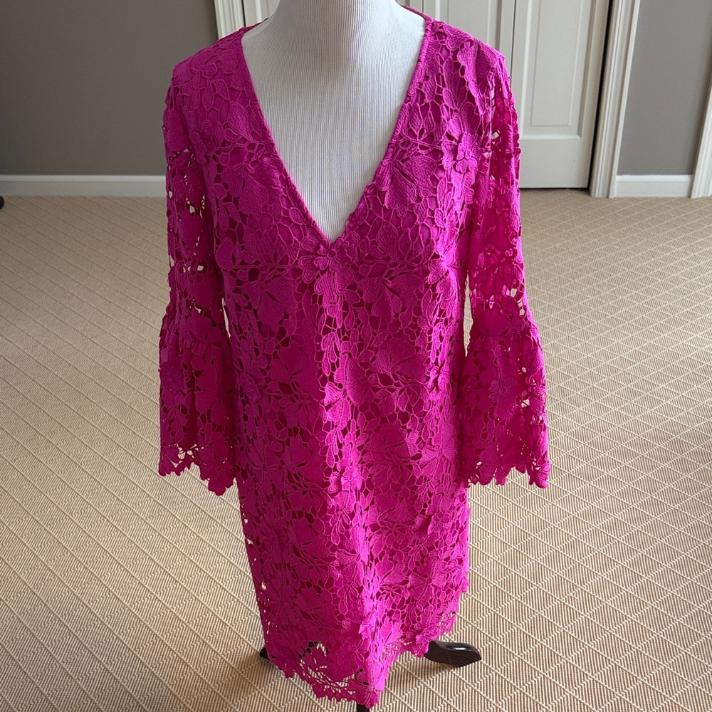 Trina Turk Smolder Pink Lace shift Dress